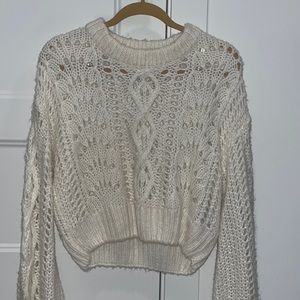 Urban Outfitters Chunky Cable Knit See-Through Sweater